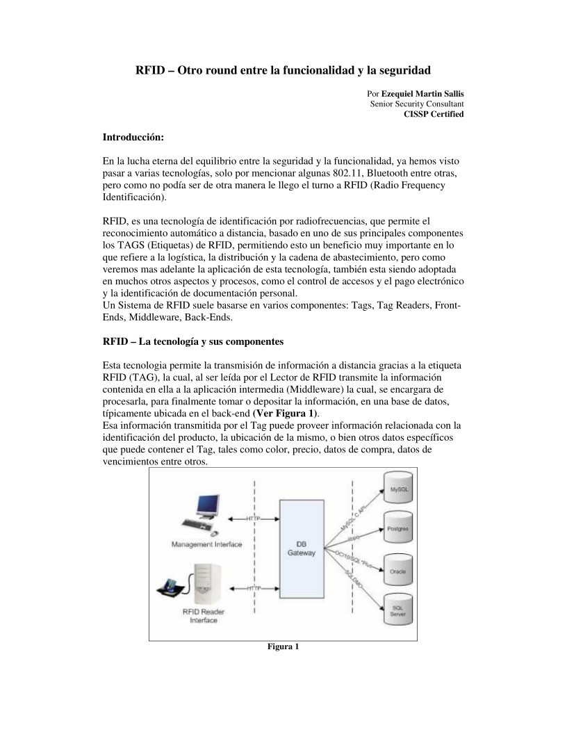 Imágen de pdf RFID – Otro round entre la funcionalidad y la seguridad